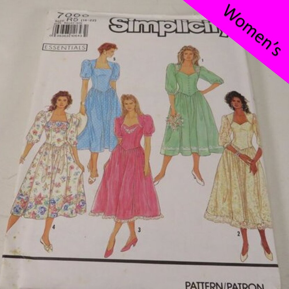 Simplicity 7000 Clothing Pattern Dress UNCUT (Bridesmaid, Heart Shape, Princess)
